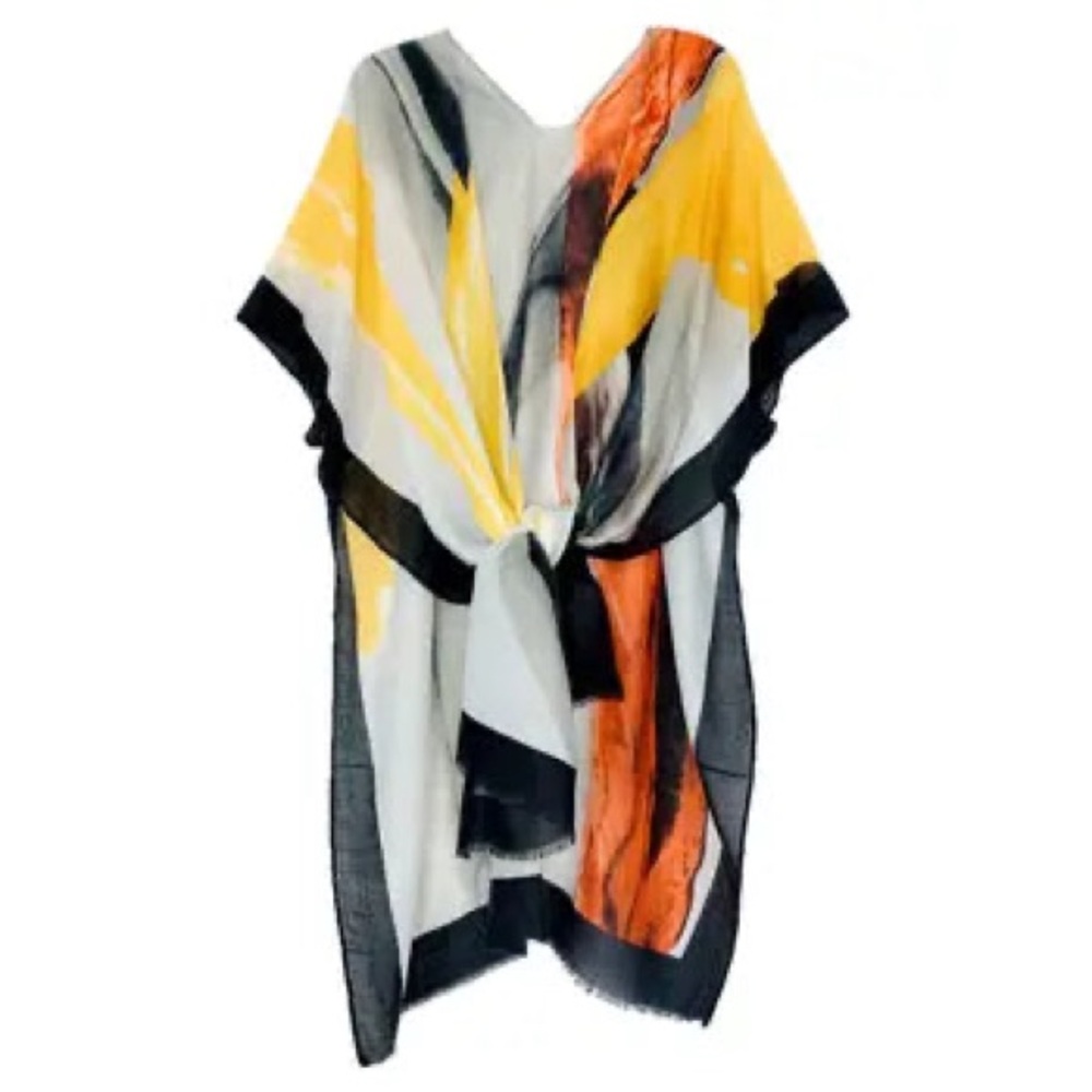 BLACK-GOLD TIE DYE KIMONO